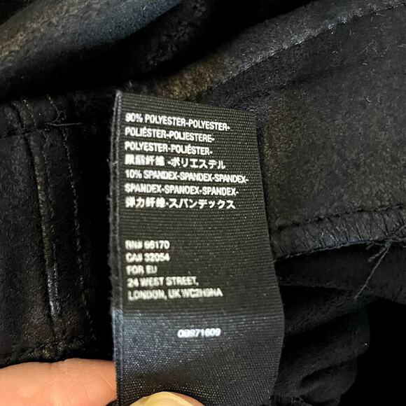 FREE PEOPLE BIKE SHORTS HEATWAVE FAUX SUEDE BLACK SIZE M NWOT - Picture 7 of 7